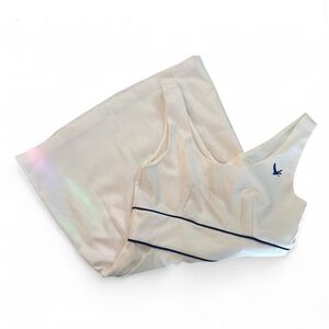 Y2K Grey Goose Vodka Promotion Sleeveless Dress with Navy Accents